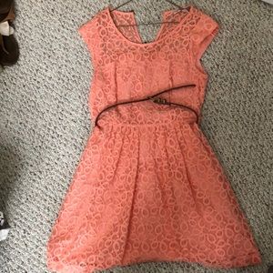 Coral colored dress